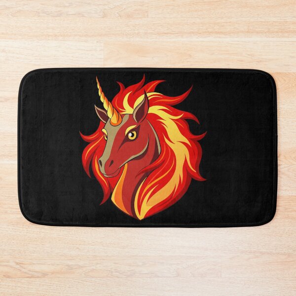 Item preview, fire unicorn head designed and sold by JIMTOPMOY.