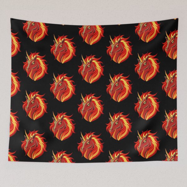 Item preview, fire unicorn head  designed and sold by JIMTOPMOY.
