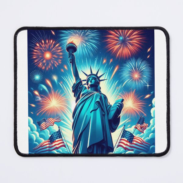 Item preview, Majestic Liberty: Fireworks Spectacle Vector Art for July 4th Celebration designed and sold by PictoVibe.