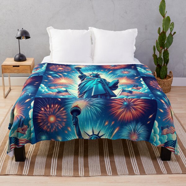 Item preview, Majestic Liberty: Fireworks Spectacle Vector Art for July 4th Celebration designed and sold by PictoVibe.