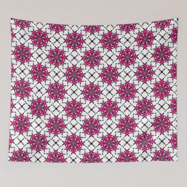 Item preview, Bizarre Geometric Seamless Pattern Magenta Pink Black White designed and sold by taiche.