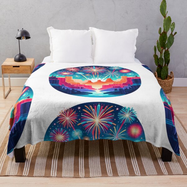 Item preview, Grand Canyon Fireworks Fiesta: Celebrate July 4th in Vibrant Colors designed and sold by PictoVibe.