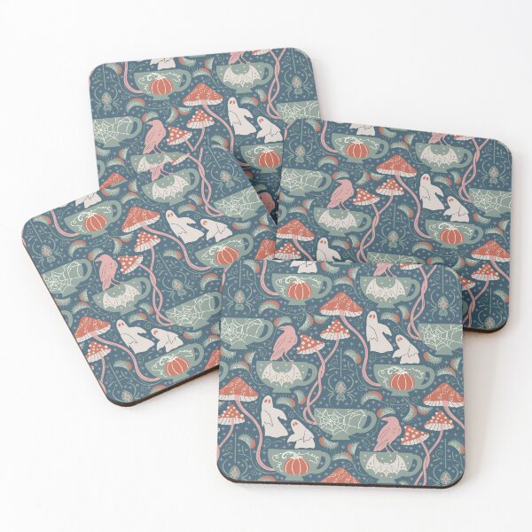 Item preview, Cottagecore Halloween Tea Party [navy] designed and sold by Aia UENO design.