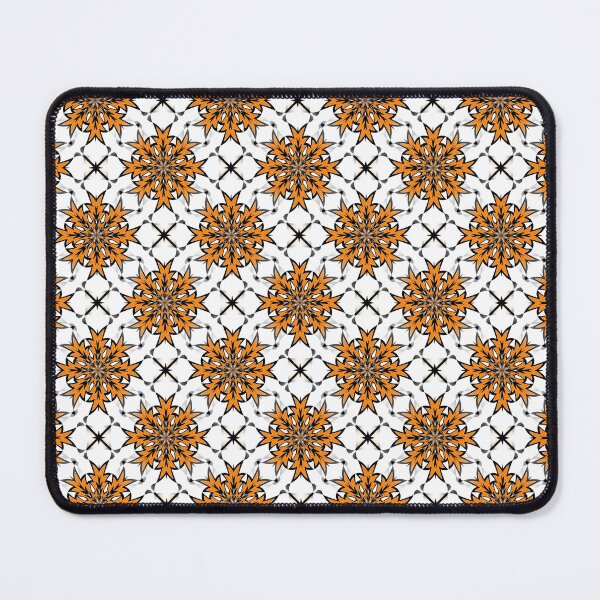 Item preview, Bizarre Geometric Seamless Pattern Orange Black White designed and sold by taiche.