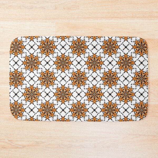 Item preview, Bizarre Geometric Seamless Pattern Orange Black White designed and sold by taiche.