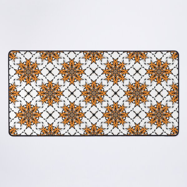 Item preview, Bizarre Geometric Seamless Pattern Orange Black White designed and sold by taiche.