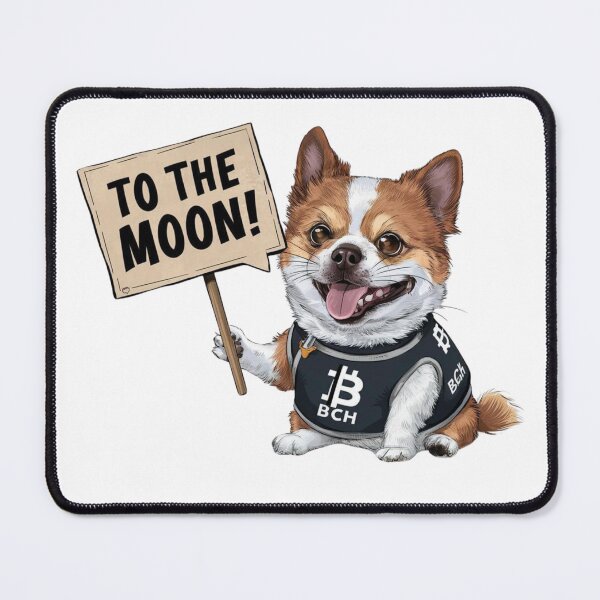 Item preview, A Puppy Holding a Sign "BCH to the Moon"  designed and sold by Creative Expressions By JLDesigns.