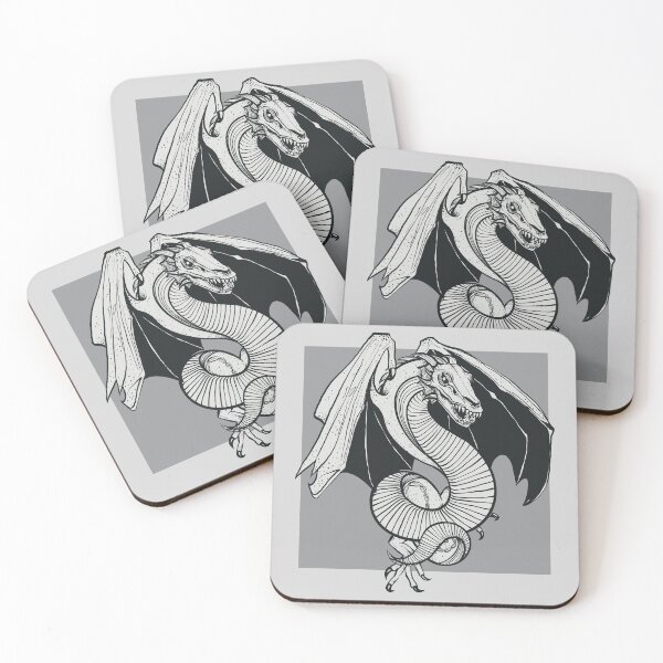 Item preview, Serpentes Wyvern - Ink Square designed and sold by TeaAragonArt.