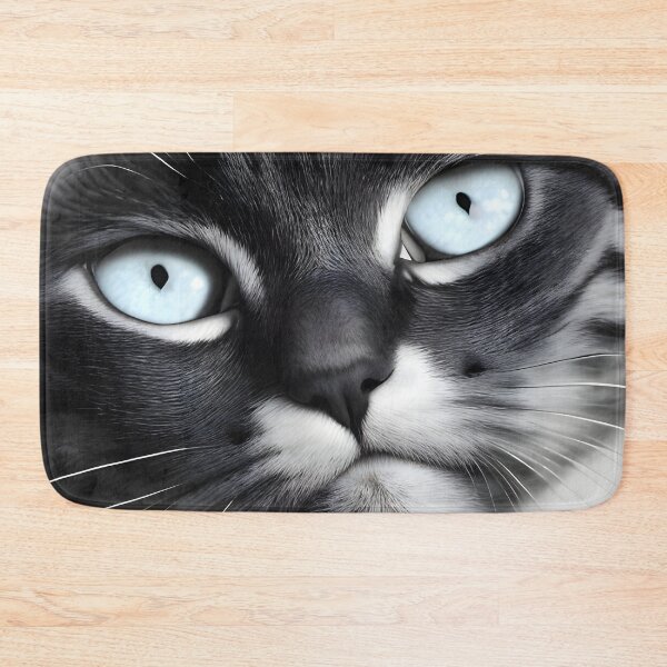Item preview, Black and white cat - Modern digital art designed and sold by Ai-michiart.
