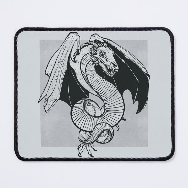 Item preview, Serpentes Wyvern - Ink Watercolor Square designed and sold by TeaAragonArt.
