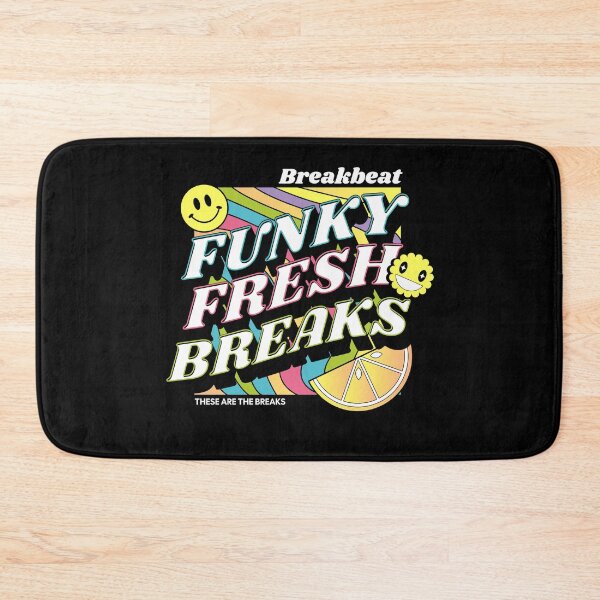 Item preview, BREAKBEAT  - Funky Fresh Breaks (white/blue/red)  designed and sold by Discothreadz.
