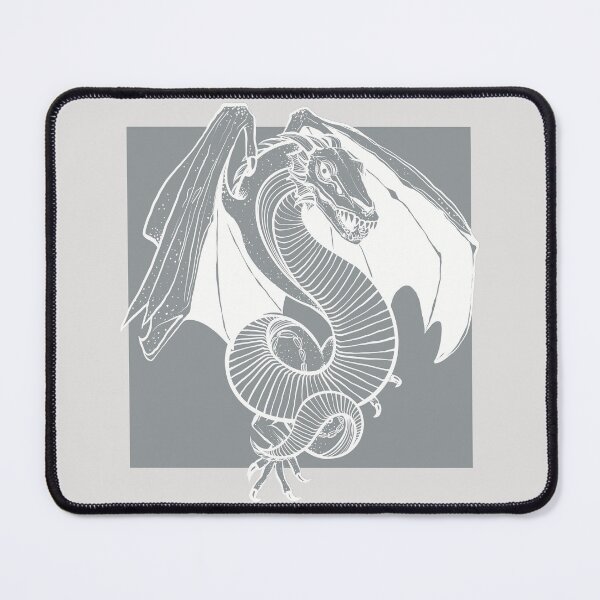Item preview, Serpentes Wyvern White - Ink Square designed and sold by TeaAragonArt.