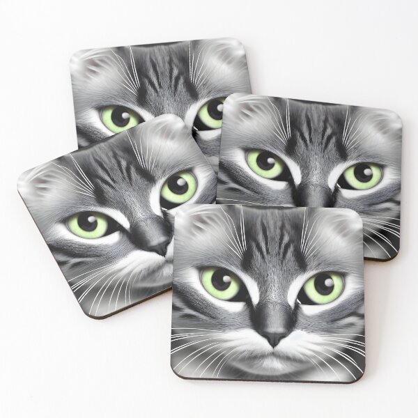 Item preview, Black and white cat - Modern digital art designed and sold by Ai-michiart.