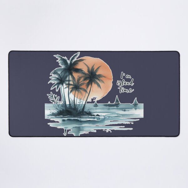 Item preview, " I'm on Island Time" Quote, Sea, Sun, Sail, Coconut Tree on Island designed and sold by Nanthanon.