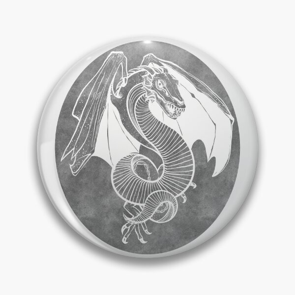 Item preview, Serpentes Wyvern White - Watercolor Oval designed and sold by TeaAragonArt.