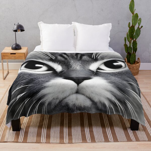 Item preview, Black and white cat - Modern digital art designed and sold by Ai-michiart.