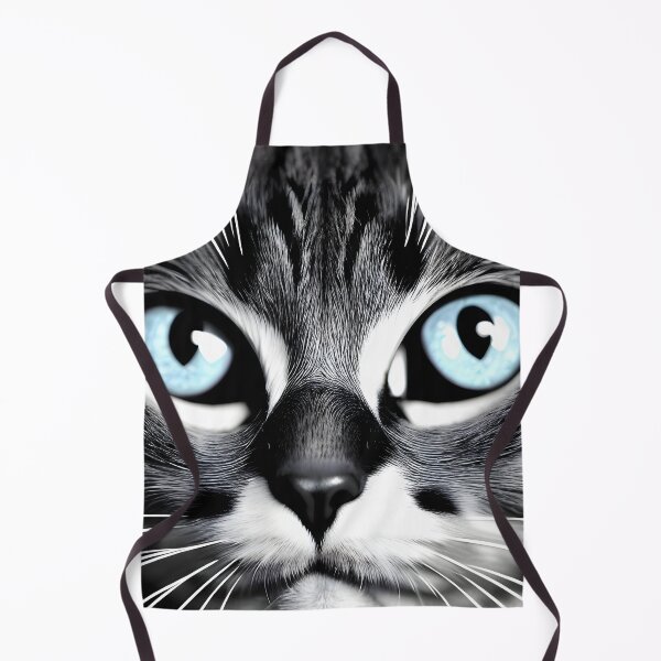 Item preview, Black and white cat - Modern digital art designed and sold by Ai-michiart.