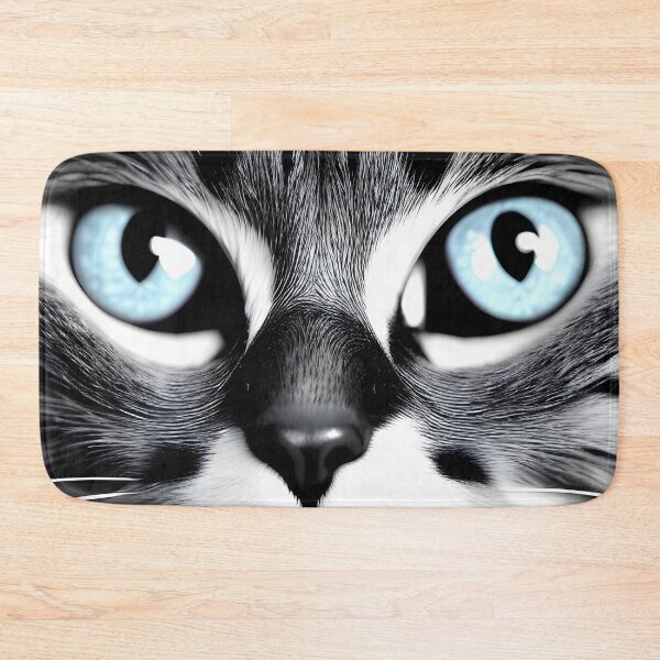Item preview, Black and white cat - Modern digital art designed and sold by Ai-michiart.