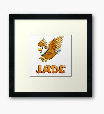 Jade Eagle Sticker Framed Print