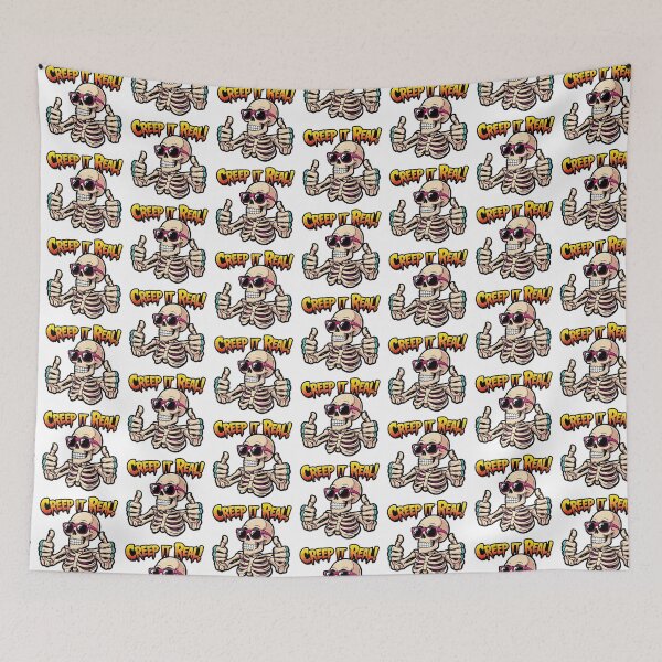 Item preview, Creep it real! Skeleton Fall and Halloween Sticker designed and sold by raveenext.