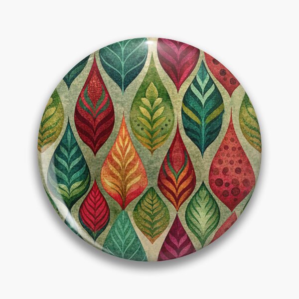 Item preview, Colorful Retro Leaf Pattern Art designed and sold by pixelprintgems.