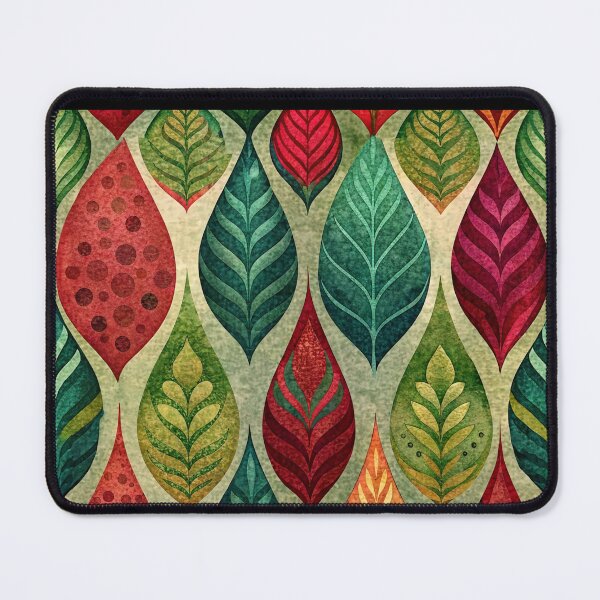Item preview, Colorful Retro Leaf Pattern Art designed and sold by pixelprintgems.