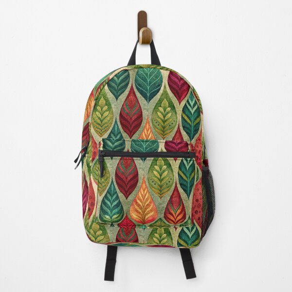 Item preview, Colorful Retro Leaf Pattern Art designed and sold by pixelprintgems.