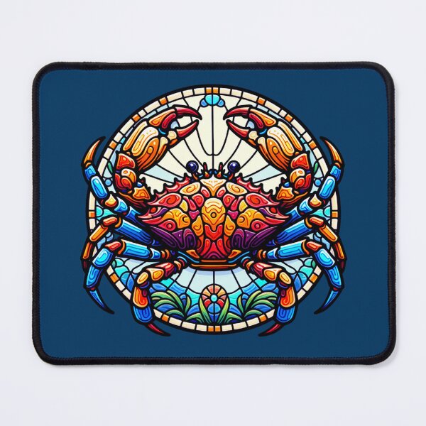 Item preview, Stained glass Dungeness Crab designed and sold by Catherine Harrison.