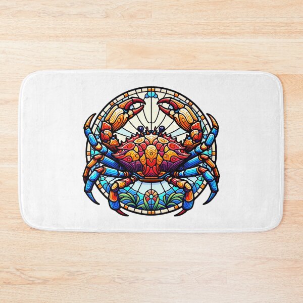 Item preview, Stained glass Dungeness Crab designed and sold by Catherine Harrison.