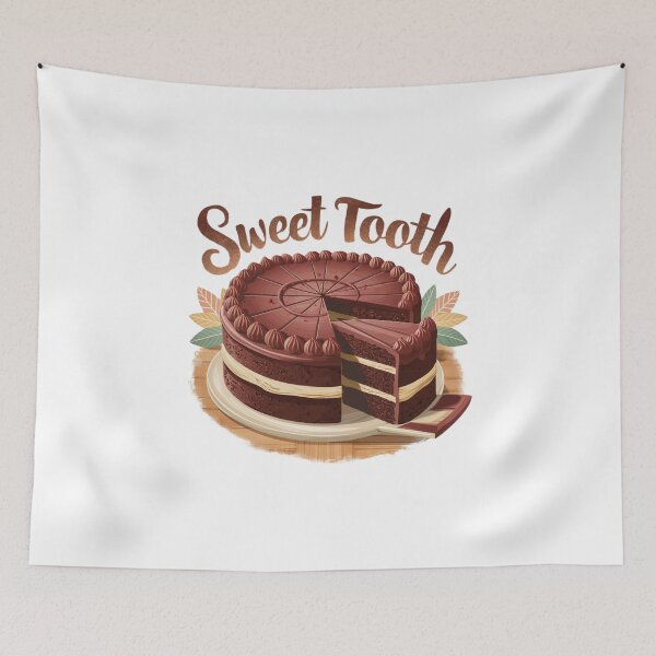 Item preview, Decadent Chocolate Cake with a Slice Cut Out - Sweet Tooth designed and sold by deluxedigital1.