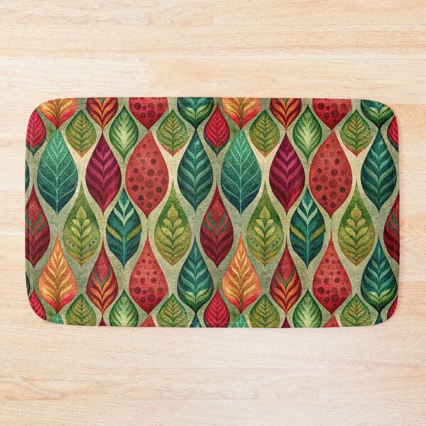 Item preview, Colorful Retro Leaf Pattern Art designed and sold by pixelprintgems.