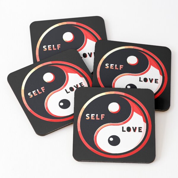 Item preview, Red and Black Ying Yang Self Love Symbol designed and sold by Artbyminga.