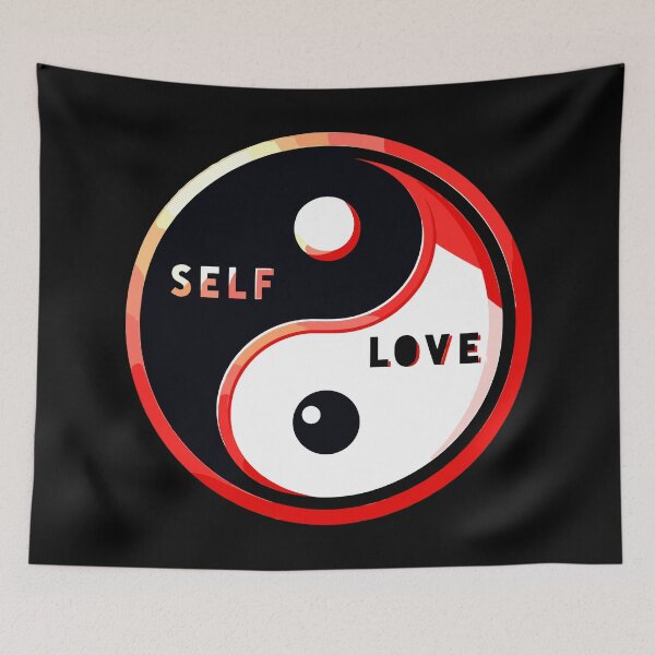 Item preview, Red and Black Ying Yang Self Love Symbol designed and sold by Artbyminga.