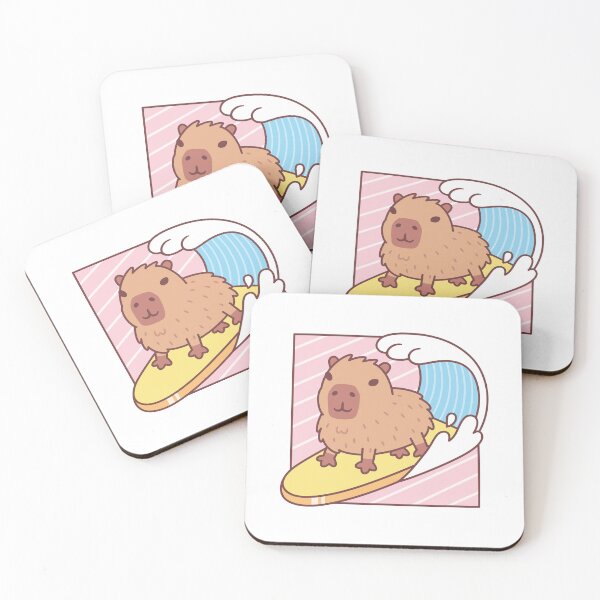 Item preview, Cute Capybara Surfing On Surfboard designed and sold by rustydoodle.