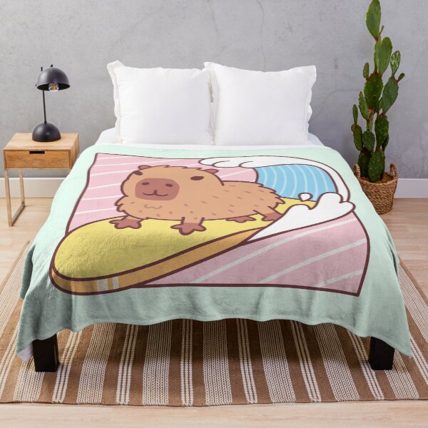 Item preview, Cute Capybara Surfing On Surfboard designed and sold by rustydoodle.