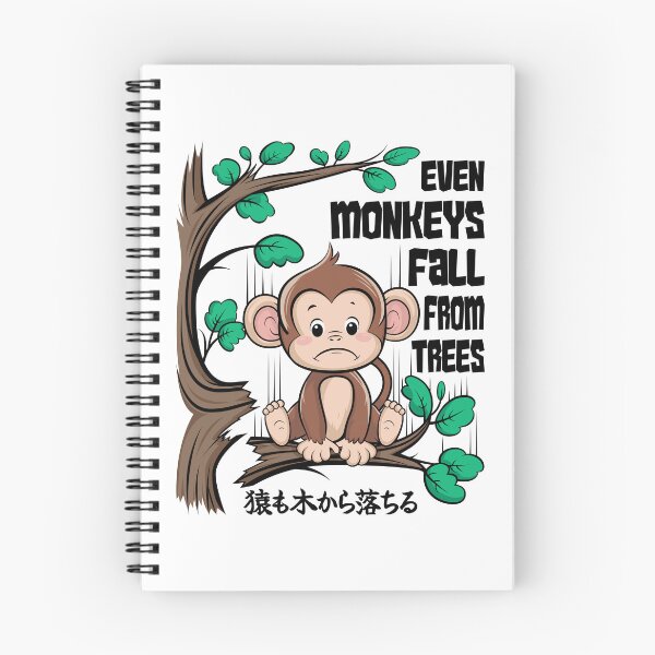 Item preview, Japanese Proverbs, even monkeys fall from trees. designed and sold by GarmentMonkeyCo.
