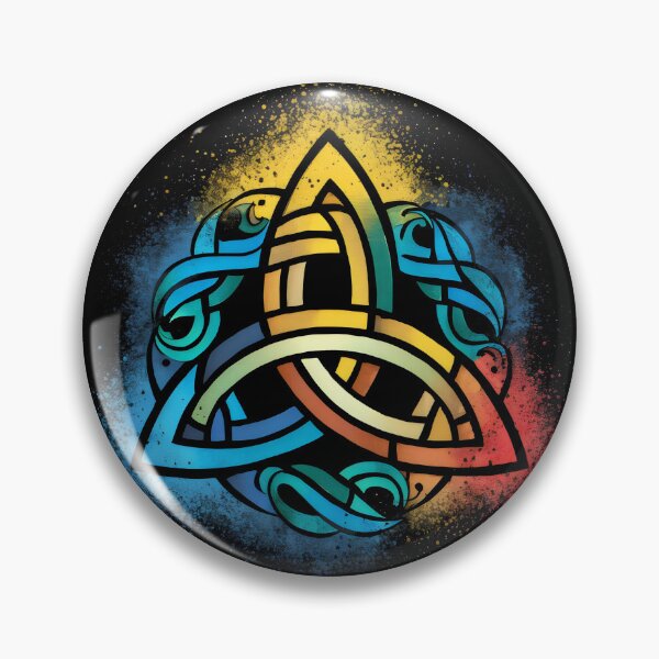 Item preview, The Triquetra Celtic Symbol with Colour Splash Design designed and sold by CELTIC-DESIGNS.