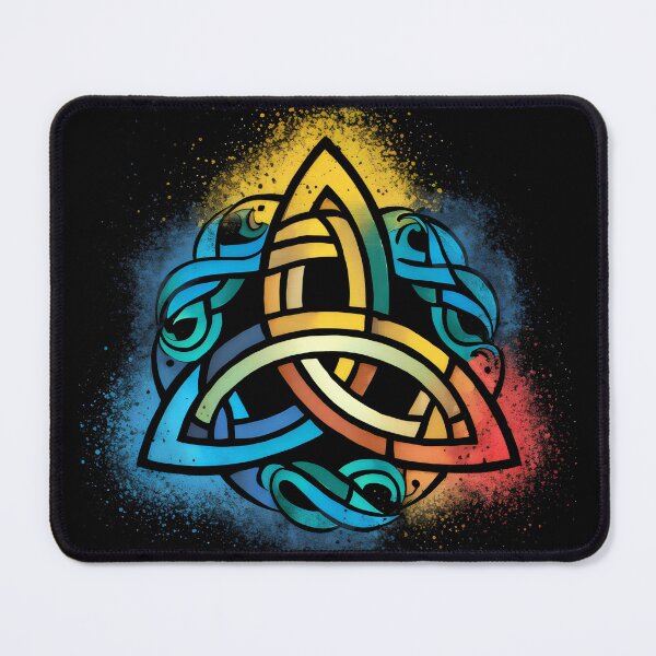 Item preview, The Triquetra Celtic Symbol with Colour Splash Design designed and sold by CELTIC-DESIGNS.
