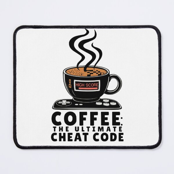 Item preview, Coffee: The Ultimate Cheat Code - Gaming and Coffee Design designed and sold by CoolCrazyQuirky.