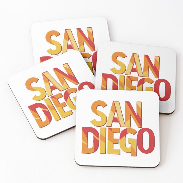 Item preview, Vibrant design featuring the words "San Diego" written in bold, modern typography designed and sold by artumbre.