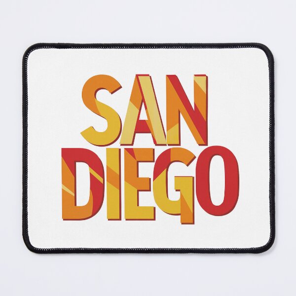 Item preview, Vibrant design featuring the words "San Diego" written in bold, modern typography designed and sold by artumbre.