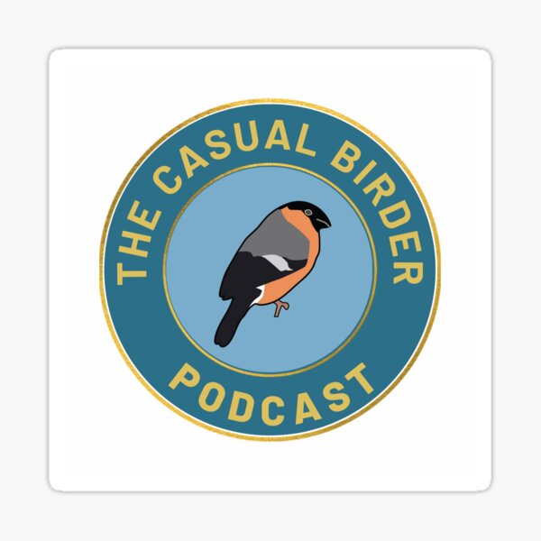 Casual Birder Podcast circle design Sticker