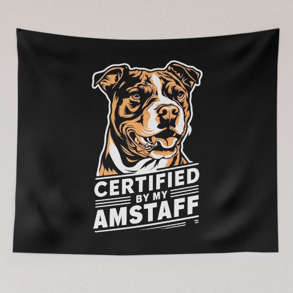 Item preview, Certified Canine Companion: Amstaff Sketch in Black, White, and Brown designed and sold by SplashTastic.