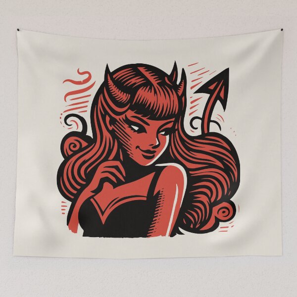 Item preview, Retro Devil Girl designed and sold by Texterns.