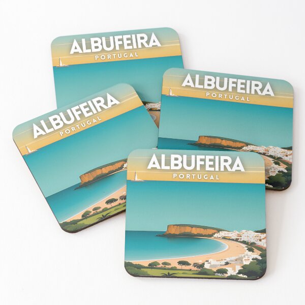 Item preview, Albufeira Portugal Vintage Travel Art designed and sold by ZionPosteria.