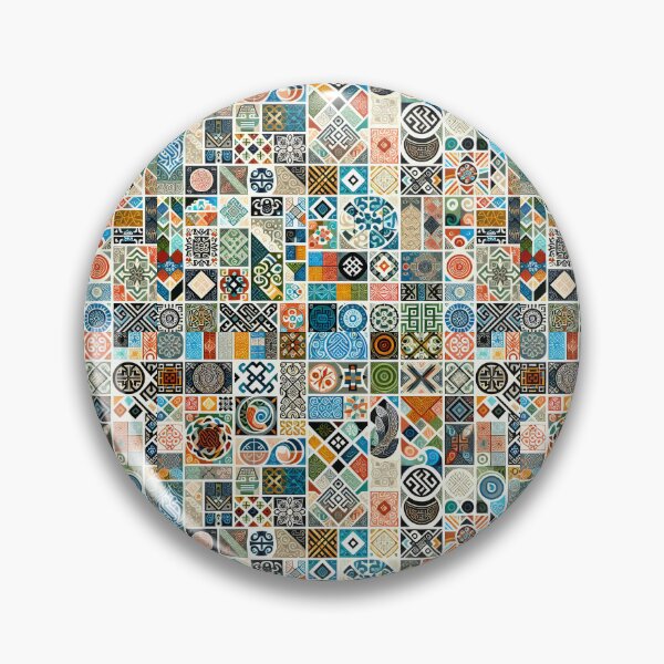 Item preview, Mosaic Square Quilt Pattern  designed and sold by ReachForArt.