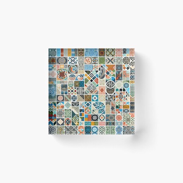 Item preview, Mosaic Square Quilt Pattern  designed and sold by ReachForArt.