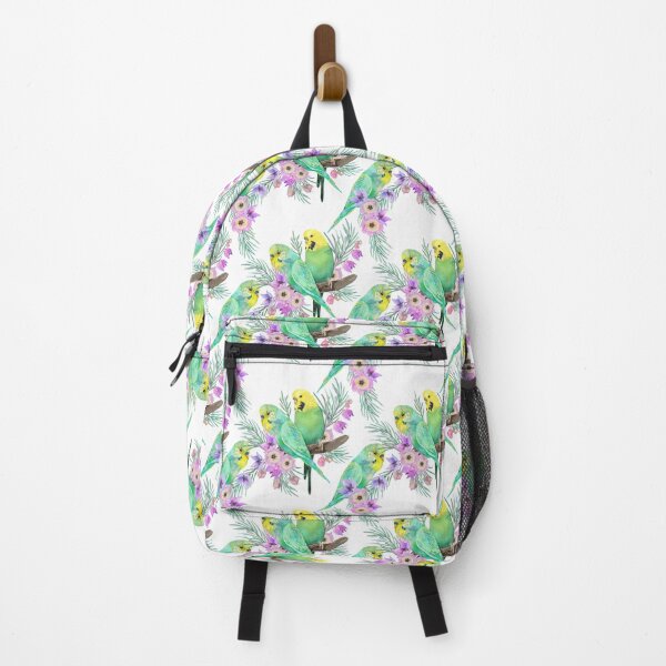 Item preview, Budgerigar Florals - Summer Australian Bird Pattern designed and sold by Sketchbook Designs.