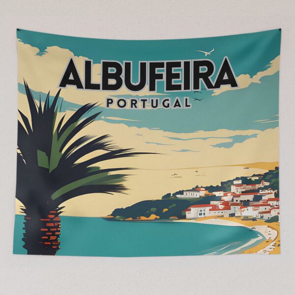Item preview, Albufeira Travel Art Poster designed and sold by ZionPosteria.