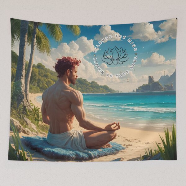 Item preview, Meditation by the Beach: "Silence the mind, listen to your soul." designed and sold by PING 999 STUDIO.